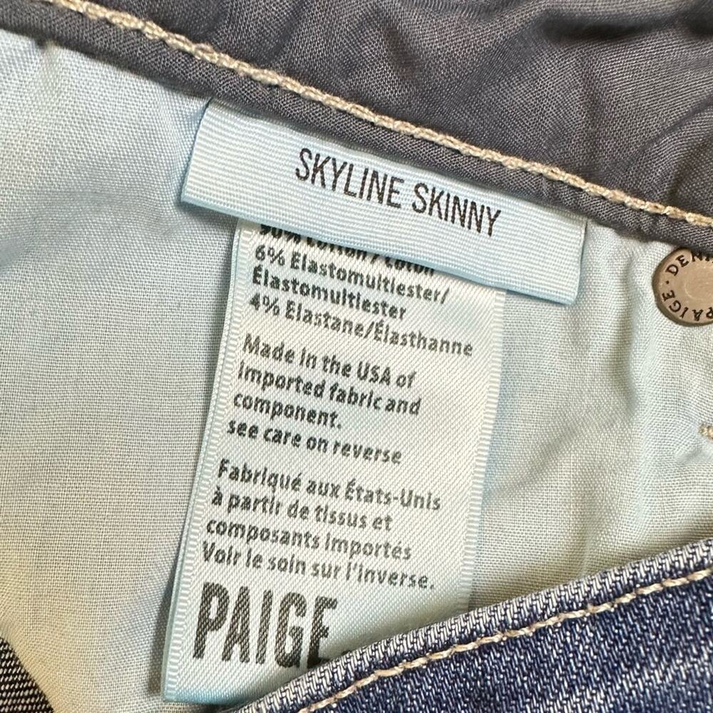 PAIGE Skyline Skinny Blue Denim Women's Jeans Size 28 Made in USA - Picture 4 of 6